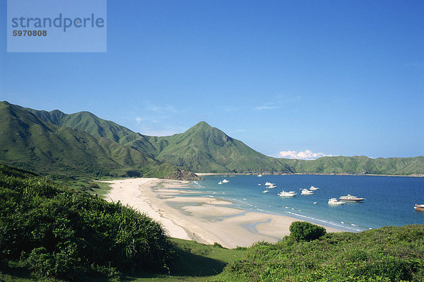 Landschaft des Dai lange Wan Beach in den neuen Territorien in Hong Kong  China  Asien