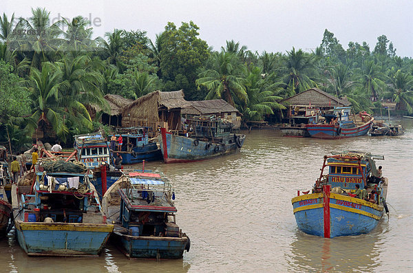 Das Mekong Delta Flussmündung  Rach Gia-Stadt  Vietnam  Indochina  Südostasien  Asien