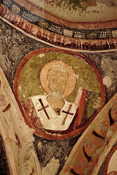 Kirche  Fresko in der Höhle im Freilichtmuseum  Göreme  Kappadokien  Anatolien  Türkei  Kleinasien  Asien