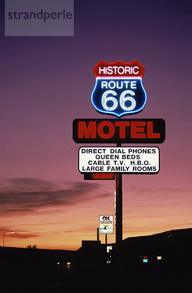 Motel Sign  Route 66  Arizona  USA  Nordamerika