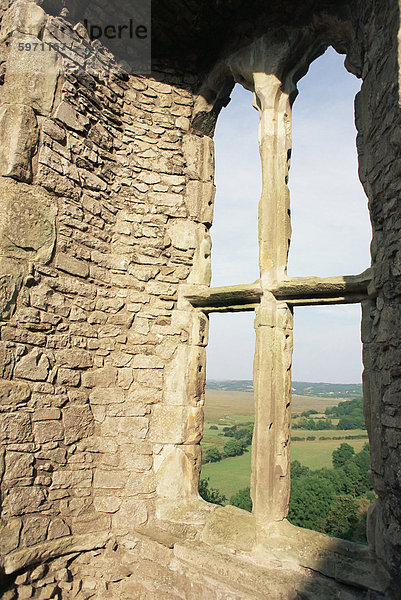 Detail-Fenster in Weobley Castle  Gower-Halbinsel  West Glamorgan  Wales  Vereinigtes Königreich  Europa