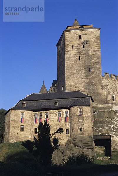 Kost Fort aus dem 14. Jahrhundert  Cesky Raj  Nordböhmen  Tschechien  Europa