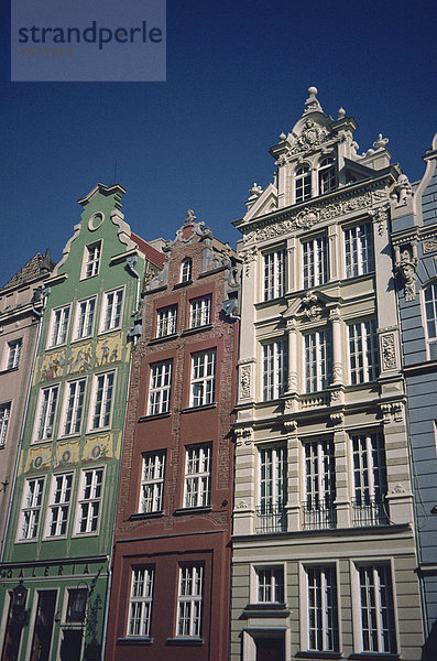 Europa Gebäude Fassade Hausfassade reparieren Danzig Polen