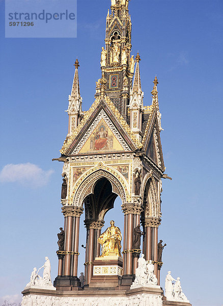 Albert Memorial  nach der Renovierung  Kensington Gardens  London  England  Großbritannien  Europa