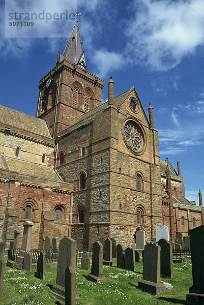 St.-Magnus-Kathedrale  Kirkwall  Orkney Inseln  Schottland  Vereinigtes Königreich  Europa