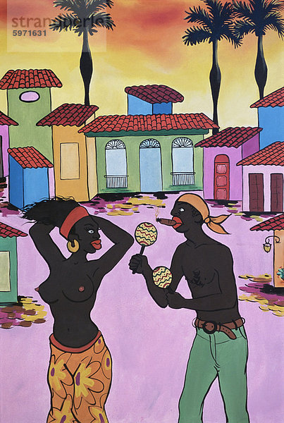 Cuban Gemälde  Havanna  Kuba  Westindische Inseln  Mittelamerika