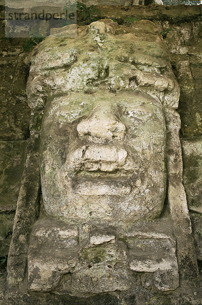 Maske 4 m hohen Struktur P9-56  Lamanai  Belize  Mittelamerika