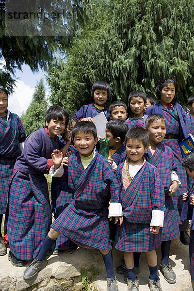 Schulkinder  Bhutan  Asien