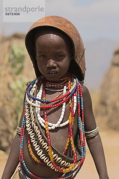 Ari Mädchen  unteren Omo-Tal  Äthiopien  Afrika