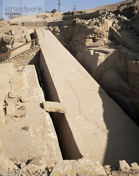 Unvollendeter Obelisk  Aswan  Ägypten  Nordafrika  Afrika