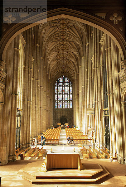 Innenraum  Kathedrale von Canterbury  UNESCO World Heritage Site  Kent  England  Vereinigtes Königreich  Europa