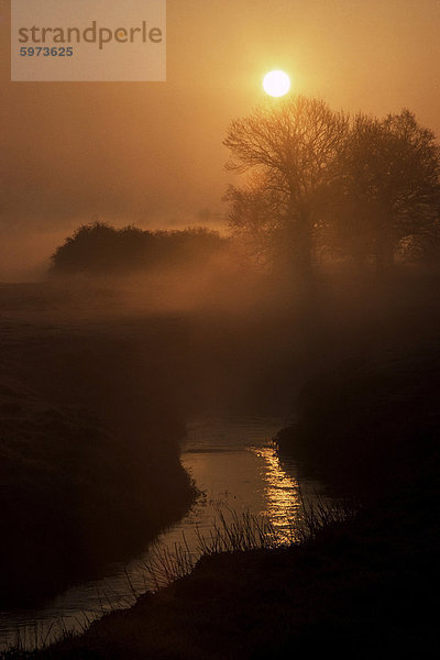 Das Eden Valley bei Sonnenaufgang  in der Nähe von Edenbridge  Kent  England  Vereinigtes Königreich  Europa