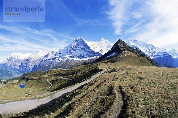 Eiger  Monch und Jungfrau  Berner Oberland  Schweizer Alpen  Schweiz  Europa