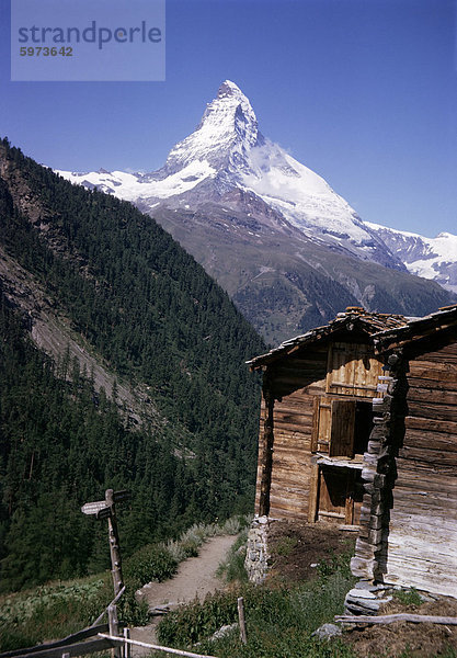 Europa Matterhorn Westalpen Schweiz Schweizer Alpen