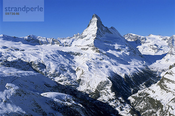 Matterhorn  Zermatt  Valais  Schweizer Alpen  Schweiz  Europa
