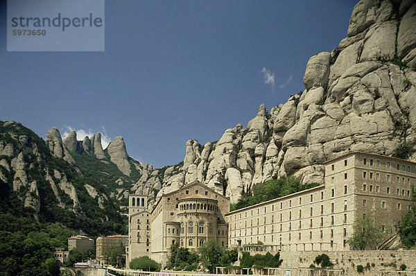 Kloster von Montserrat  nahe Barcelona  Katalonien  Spanien  Europa