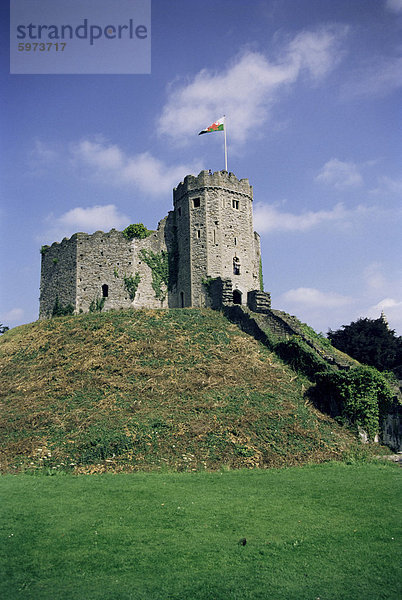 Norman halten  Schloss Cardiff  Cardiff  Glamorgan  Wales  Vereinigtes Königreich  Europa