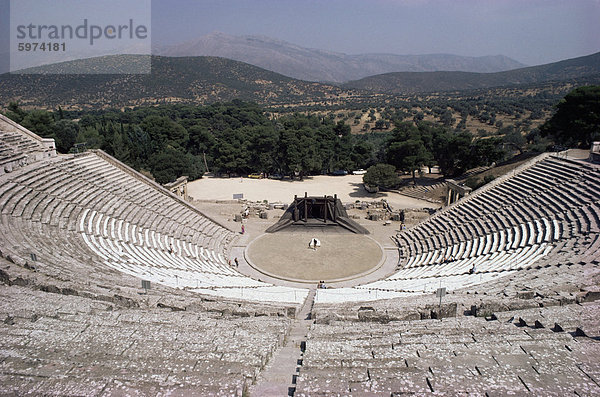 Restauriert Theater  Epidaurus  UNESCO Weltkulturerbe  Griechenland  Europa