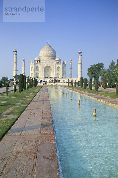 Das Taj Mahal  UNESCO Weltkulturerbe  Agra  Uttar Pradesh Zustand  Indien  Asien
