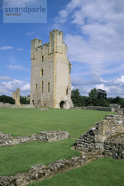 Der Bergfried  Helmsley Castle  North Yorkshire  England  Vereinigtes Königreich  Europa