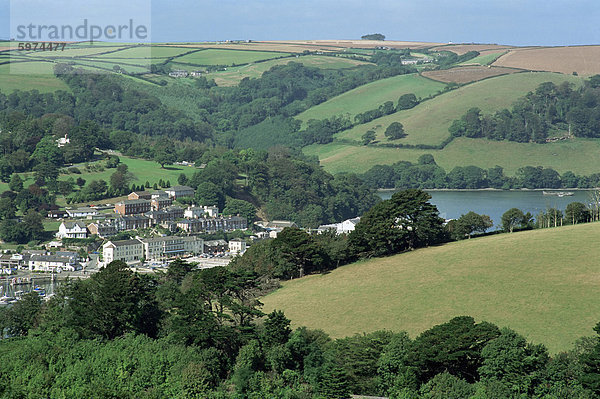 Dartmouth und den umliegenden Landschaft  Devon  England  Vereinigtes Königreich  Europa