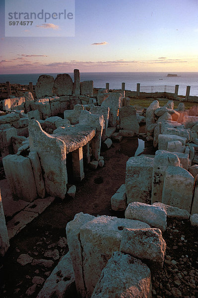 Hagar Qim Tempel  UNESCO-Weltkulturerbe  Insel Malta  Mittelmeer  Europa