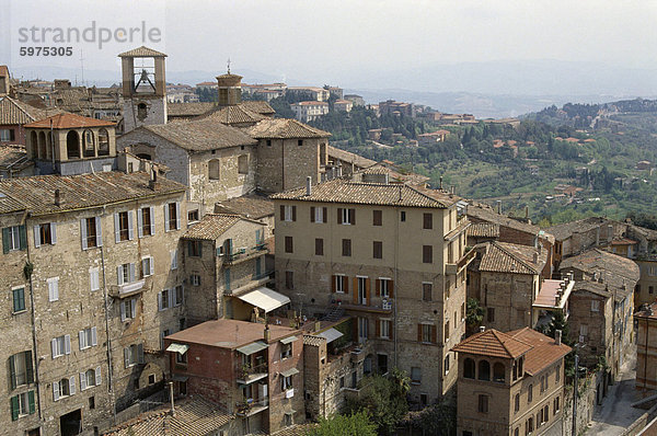 Stadt Skyline  Perugia  Umbrien  Italien  Europa