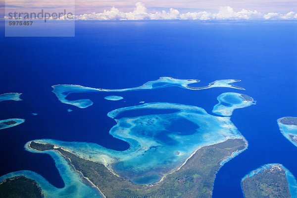Luftbild von der Salomonen  Melanesien  Südsee  Pazifik