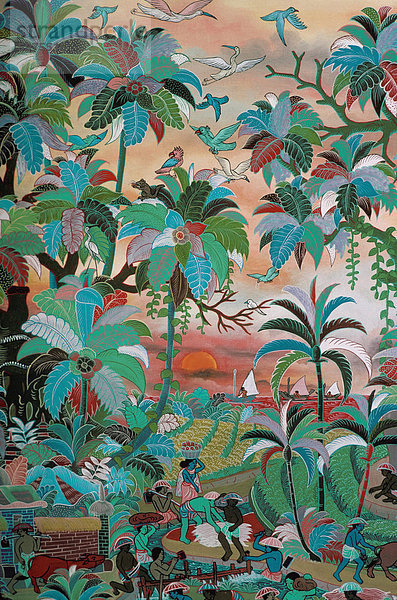 Gemälde  Neka Museumsinsel  Ubud  Bali  Indonesien  Südostasien  Asien