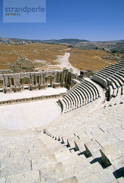 Die Süd-Theater  römische Site  Jerash (Jarash)  Jordanien  Naher Osten