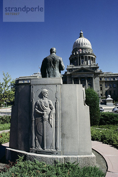W. A. Coughanor Denkmal außerhalb Idaho Capitol  Boise  Idaho  Vereinigte Staaten von Amerika (U.S.A.)  Nordamerika