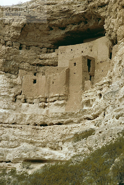 Pueblo Indian Montezuma Castle Datierung von 1100-1400 n. Chr. Sinagua  Arizona  Vereinigte Staaten von Amerika (U.S.A.)  Nordamerika