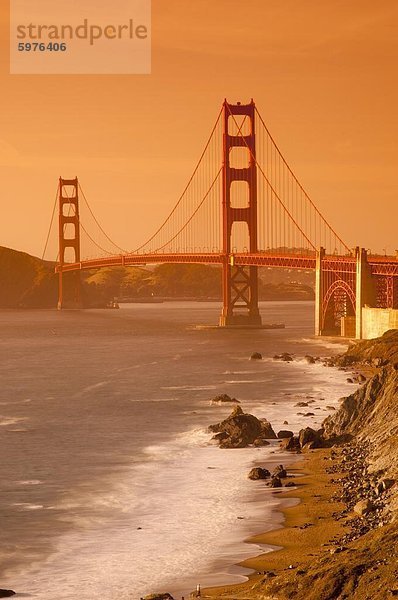 Amerika Strand Nordamerika Verbindung Kalifornien Golden Gate Bridge San Francisco