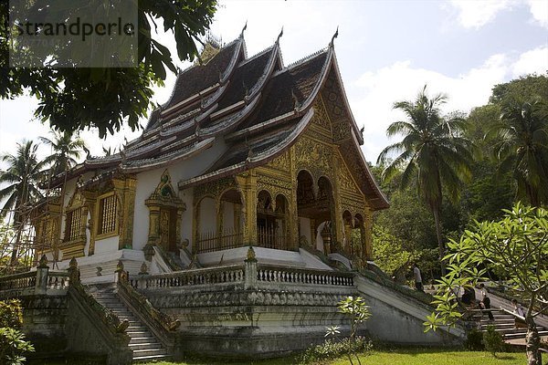 Der Tempel der nationalen Galerie von Luang Prabang  Laos  Indochina  Südostasien  Asien