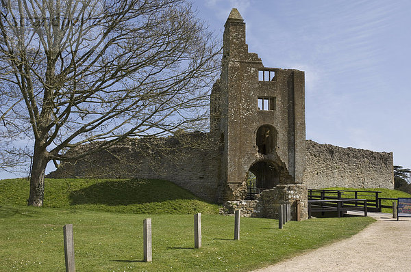 Ruinen des 12. Jahrhundert Sherborne alten Schlosses  königliche Festung während des Englischen Bürgerkrieges  Sherborne  Dorset  England  Großbritannien  Europa