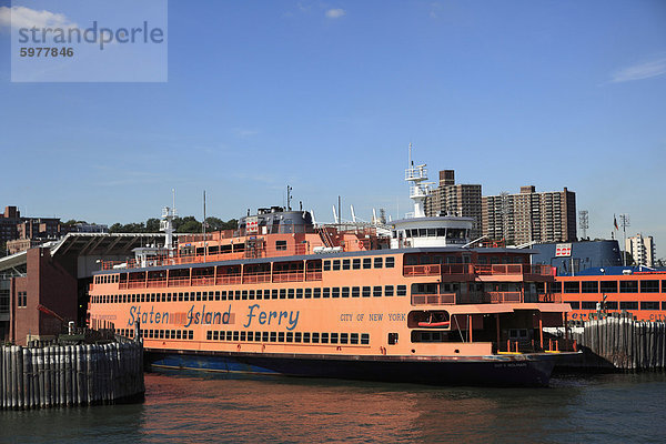 Staten Sie Island Ferry  New York City  Vereinigte Staaten  Nordamerika