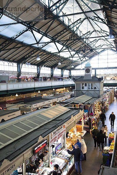 Cardiff Central Market  eine viktorianische Struktur erbaut 1891 in Cardiff  Wales  Vereinigtes Königreich  Europa