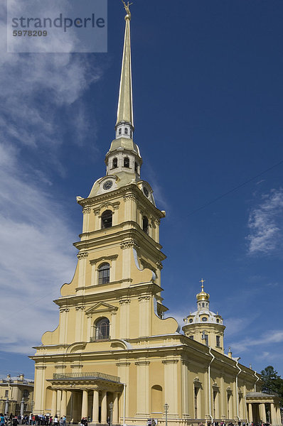 Die Kirche in der Peter und Paul-Festung  Sankt Petersburg  Russland  Europa