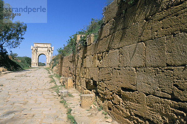 Severan Bogen (Settimio Severo Bogen)  Leptis Magna  UNESCO Weltkulturerbe  Tripolitanien  Libyen  Nordafrika  Afrika