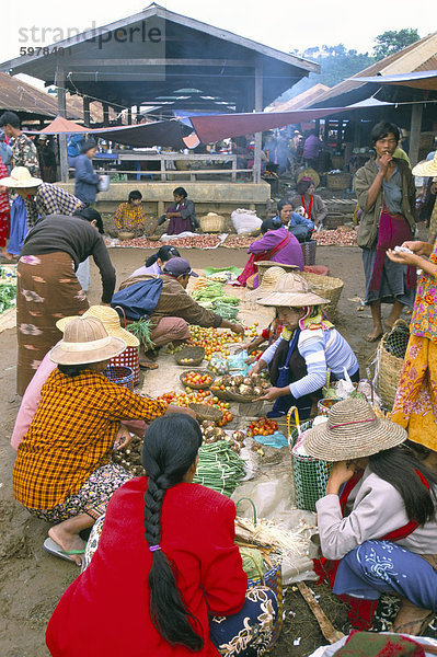 Markt  Heho  Shan-Staat  Myanmar (Birma)  Asien