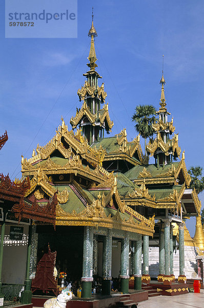 Shwe Dagon Pagode (Shwedagon Paya)  Yangon (Rangoon)  Myanmar (Birma)  Asien