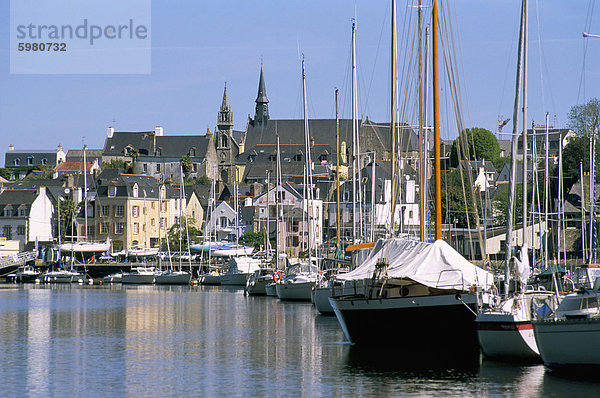 Hafen und Viertel von Saint Goustan  Stadt Auray  Golf von Morbihan  Bretagne  Frankreich  Europa