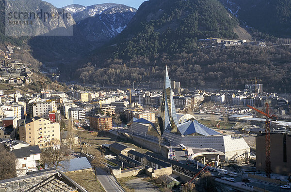 Engordany District und neue Sportanlage  La Vella  Andorra  Europa