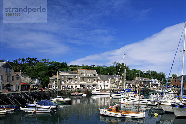 Der Hafen  Padstow  Cornwall  England  Vereinigtes Königreich  Europa