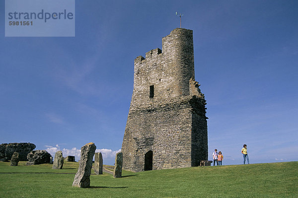 13. Jahrhundert Schloss gebaut von Edward I  Aberystwyth  Ceredigion  Wales  Vereinigtes Königreich  Europa