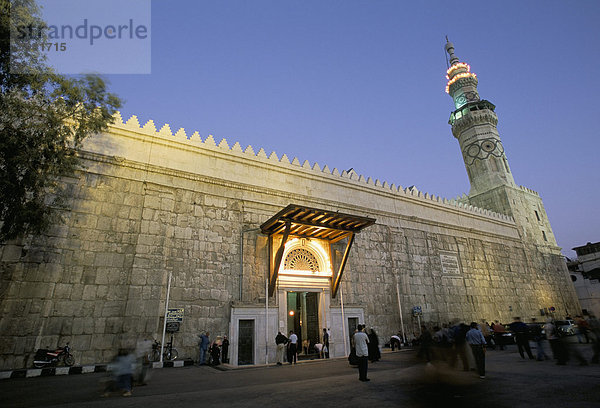 Umayyaden-Moschee bei Nacht  UNESCO-Weltkulturerbe  Damaskus  Syrien  Naher Osten