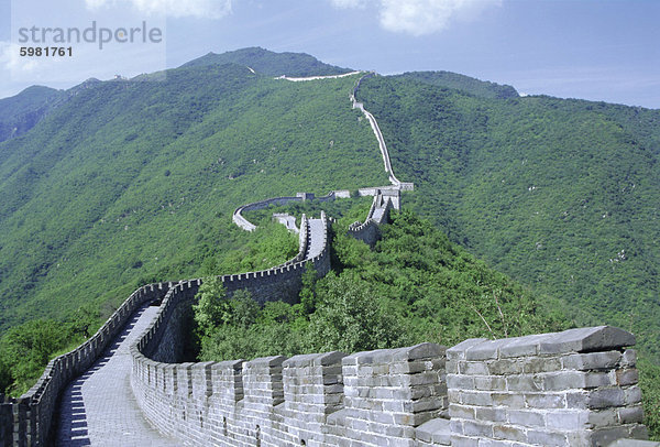 Restauriert Abschnitt der großen Mauer (aktuelle)  nordöstlich von Peking  Mutianyu  China  Asien