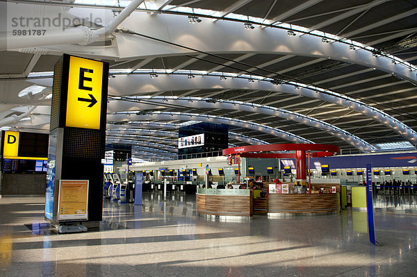 Flughafen Heathrow Terminal 5 in 2008  London  England  Vereinigtes Königreich  Europa