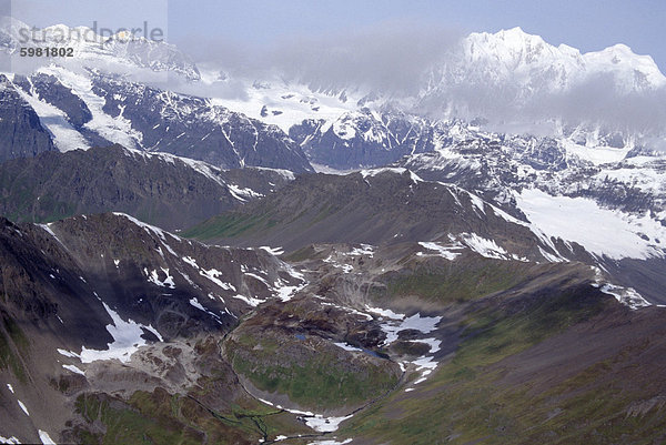 Luftbild von Denali Berge  Alaska  Vereinigte Staaten von Amerika  Nordamerika