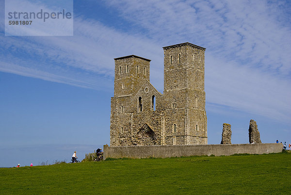 Reculver Türme  Herne Bay  Kent  England  Vereinigtes Königreich  Europa